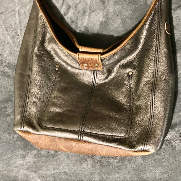 Maven Leather OOAK Artisanal Origin Sling Shoulder Bag in Metallic Earth Tones - Picture 5 of 11